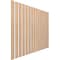 Ekena Millwork 48H x 3/8T Adjustable Wood Slat Wall Panel Kit w/ 3W Slats, Hickory contains 15 Slats SWW60X48X0375HI - alternate 3